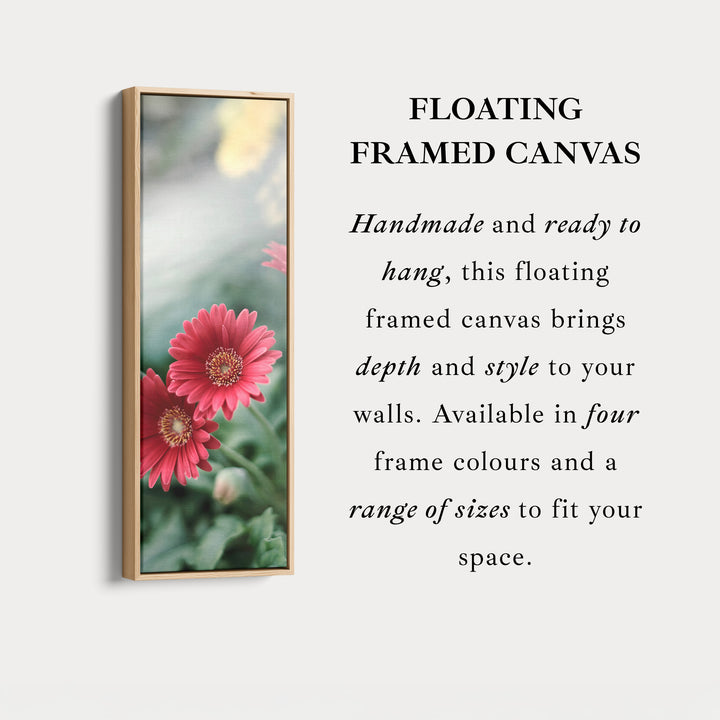 Vertical Wall Art Red Flowers Narrow Wall Art For Bedroom