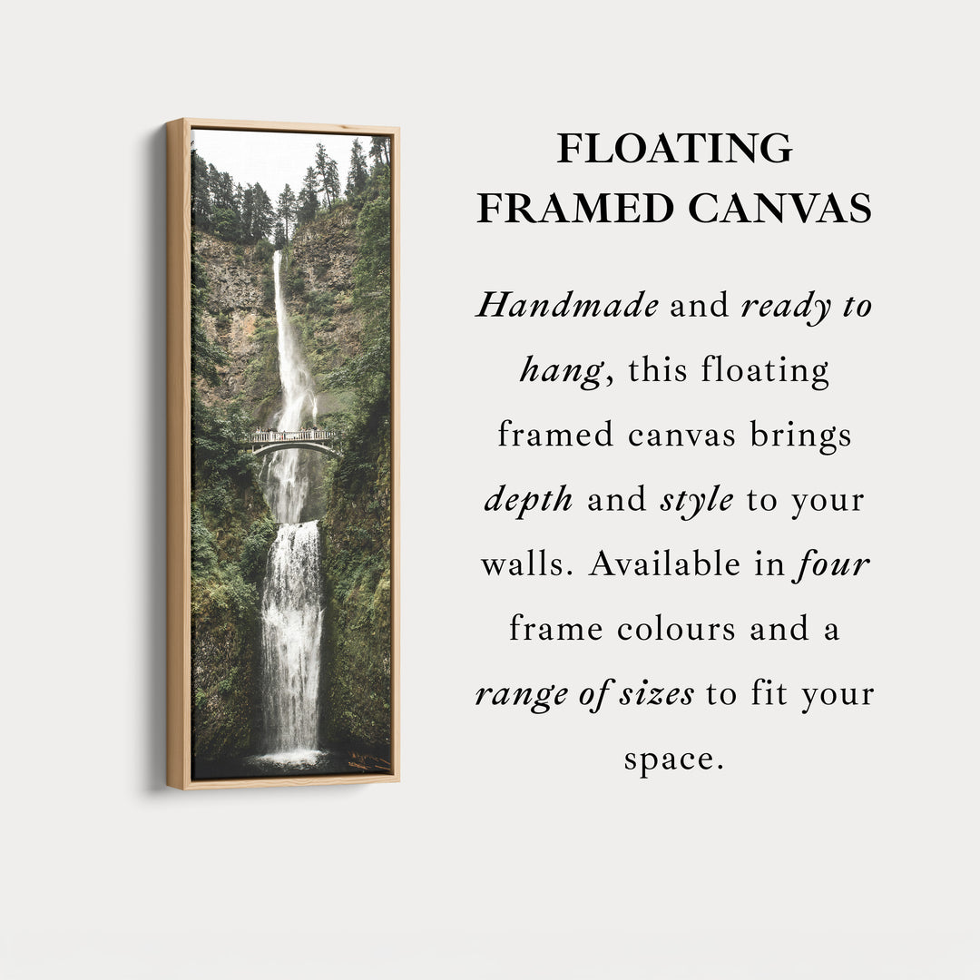 Tall Canvas Wall Art Waterfall Bridge Narrow Wall Art For Living Room