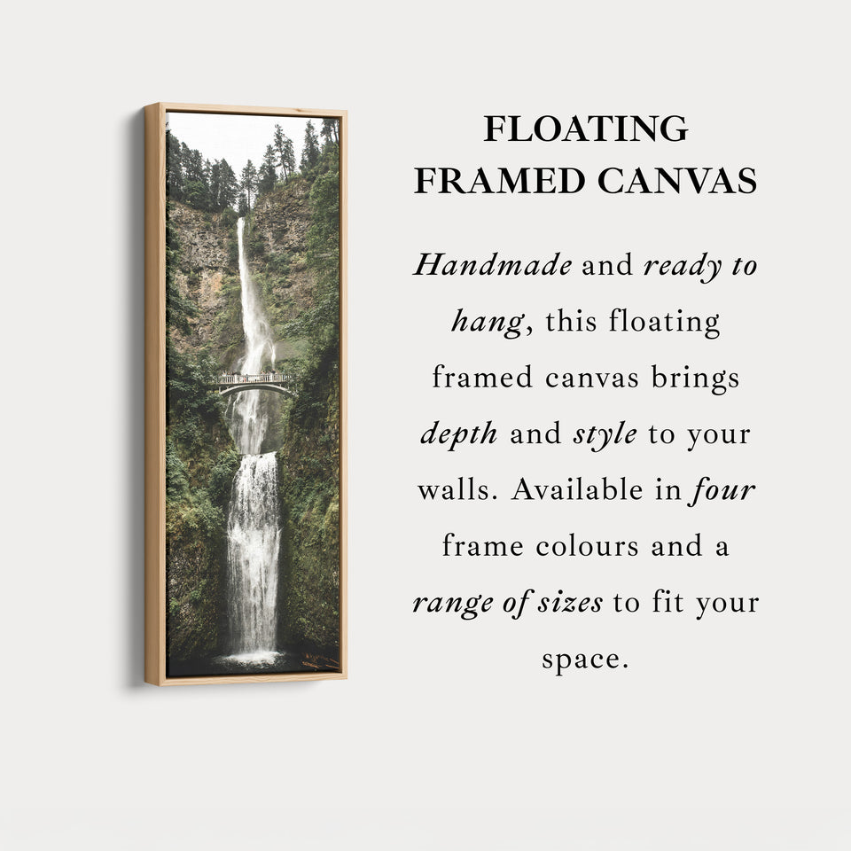 Tall Canvas Wall Art Waterfall Bridge Narrow Wall Art For Living Room