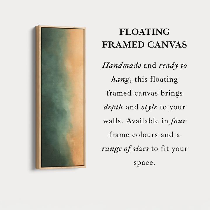 Skinny Wall Art Green Orange Tall Canvas Wall Art For Hallway