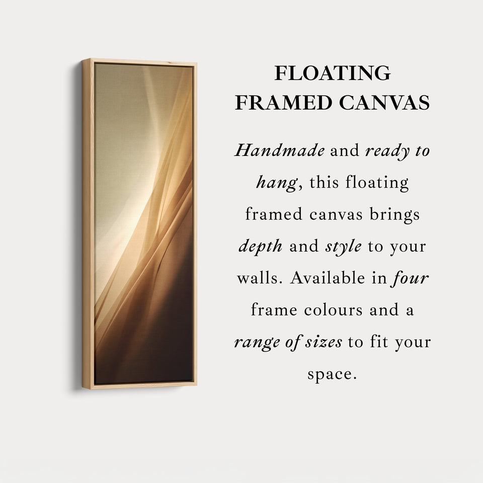 Tall Canvas Wall Art Beige Gold Vertical Framed Canvas For Bedroom
