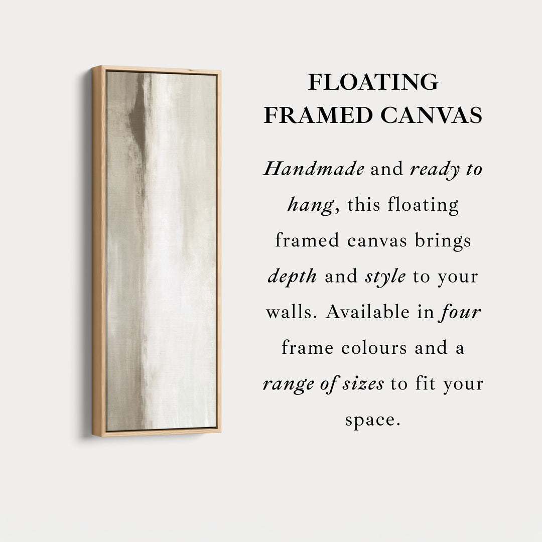Thin Wall Art Beige Long Vertical Canvas For Hallway