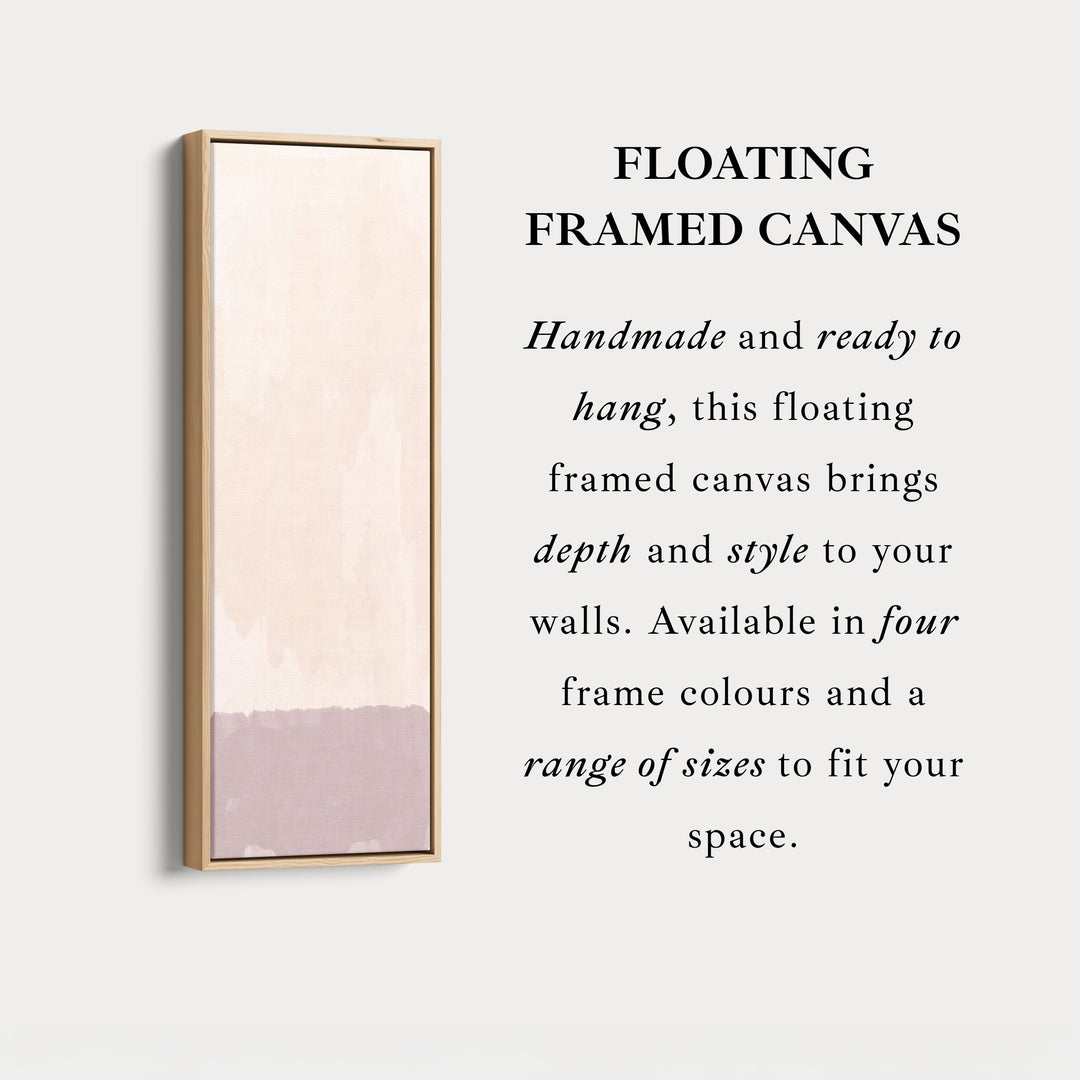 Tall Wall Art Beige Pink Long Vertical Canvas For Bedroom