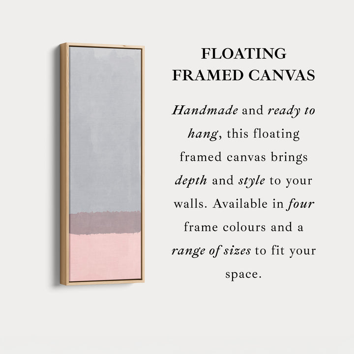 Hallway Wall Art Vertical Grey Pink Tall Canvas