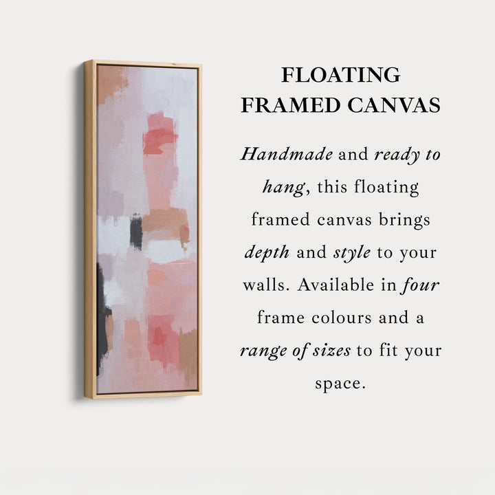 Tall Wall Art Soft Abstract Pink And Red For Living Room