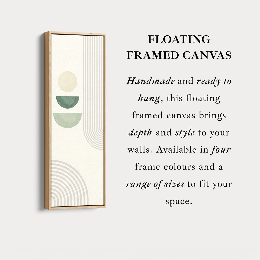 Tall Modern Abstract Wall Art Green Geometric For Hallway