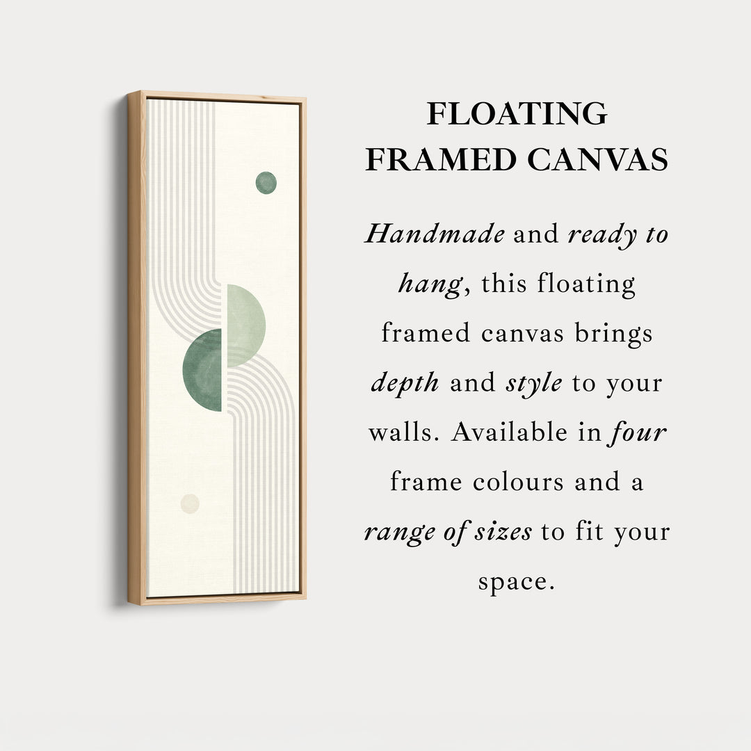 Vertical Wall Art Minimal Green Circle For Calm Modern Spaces