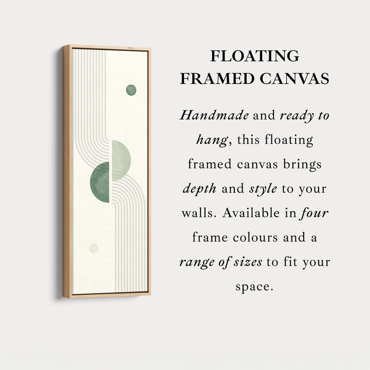 Vertical Wall Art Minimal Green Circle For Calm Modern Spaces