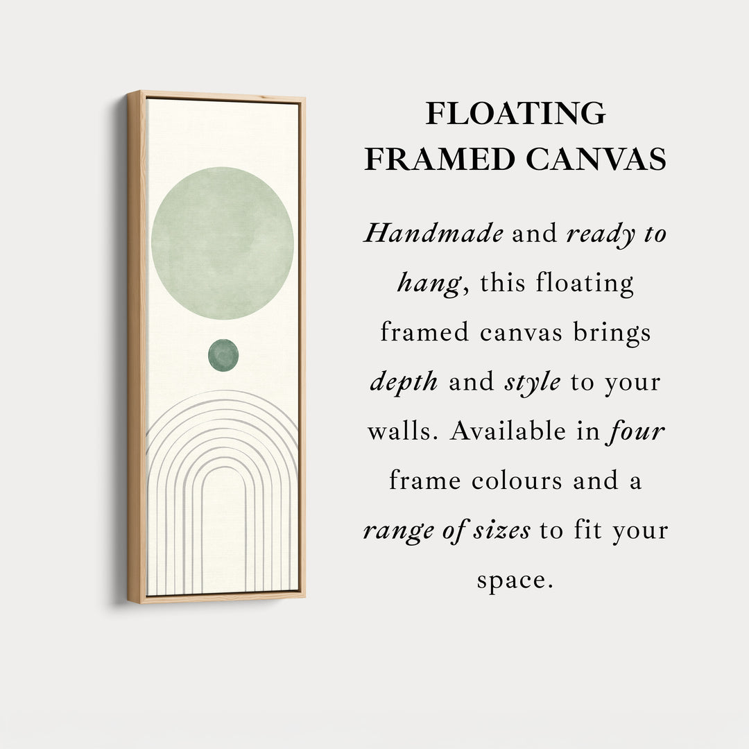 Vertical Wall Art Green Minimal Circles For Hallway Or Bedroom