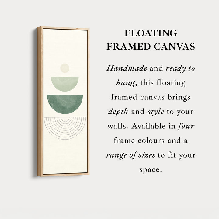 Tall Wall Art Green Stacked Shapes For Minimal Modern Interiors