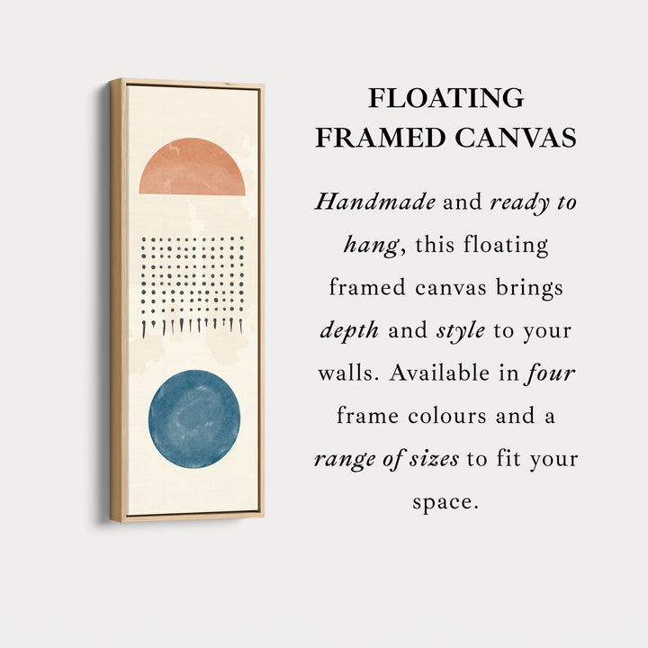 Tall Modern Abstract Wall Art Green Geometric Circle Pattern