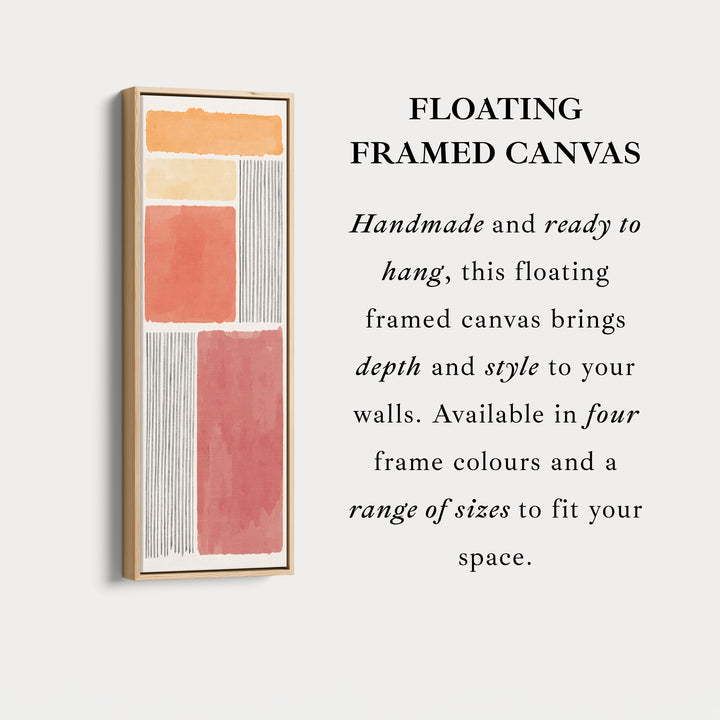 Vertical Wall Art Orange And Terracotta Blocks For Hallway Or Bedroom