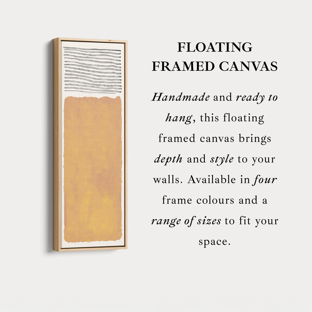 Tall Wall Art Mustard Yellow Minimal Block For Modern Interiors