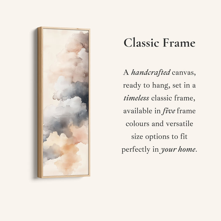 Illustration murale verticale de nuages, fine et haute.