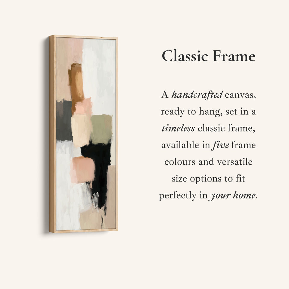 Minimalist Neutral Beige Abstract Vertical Wall Decor