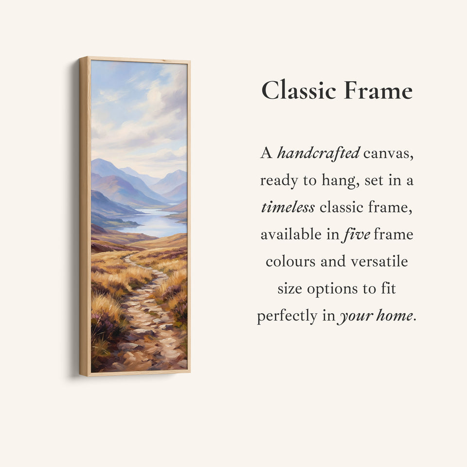 Wide Framed Canvas Highland Lake Valley Extra Wide Canvas For Kitchen