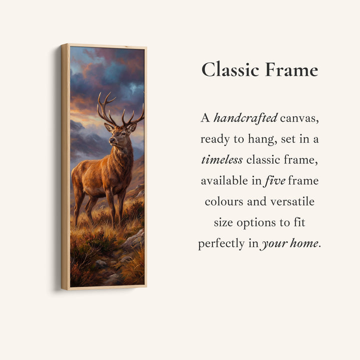 Red Deer Vertical Wall Art Panoramic Canvas Print For Living Room