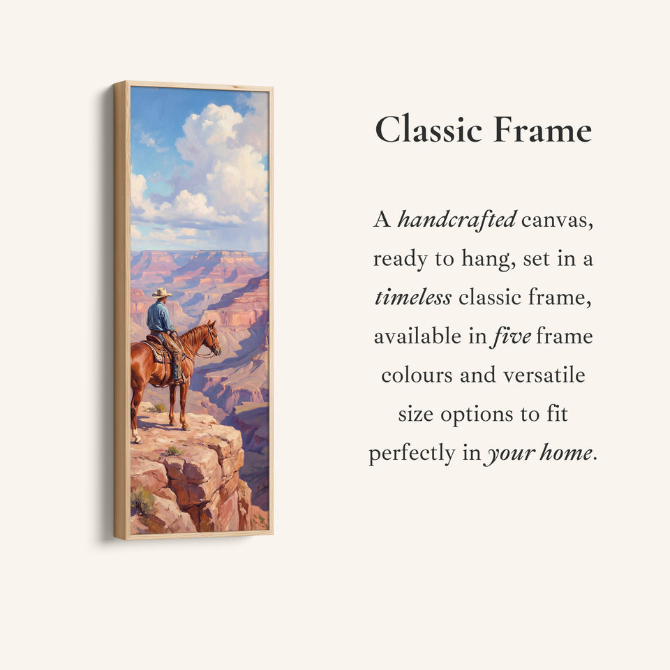 Cowboy Canyon Panoramic Wall Art Extra Wide Canvas Living Room