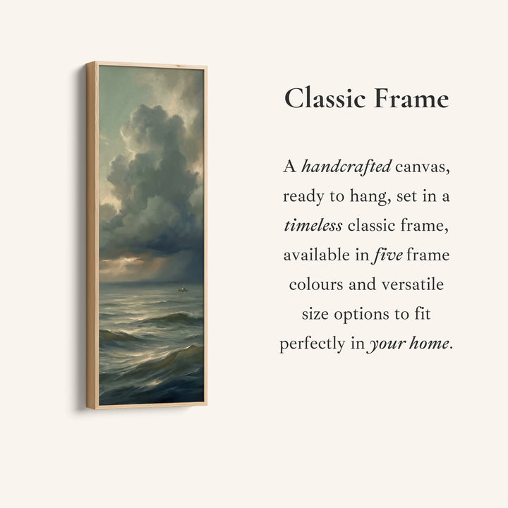 Storm Clouds Wide Framed Canvas Statement Wall Decor Office