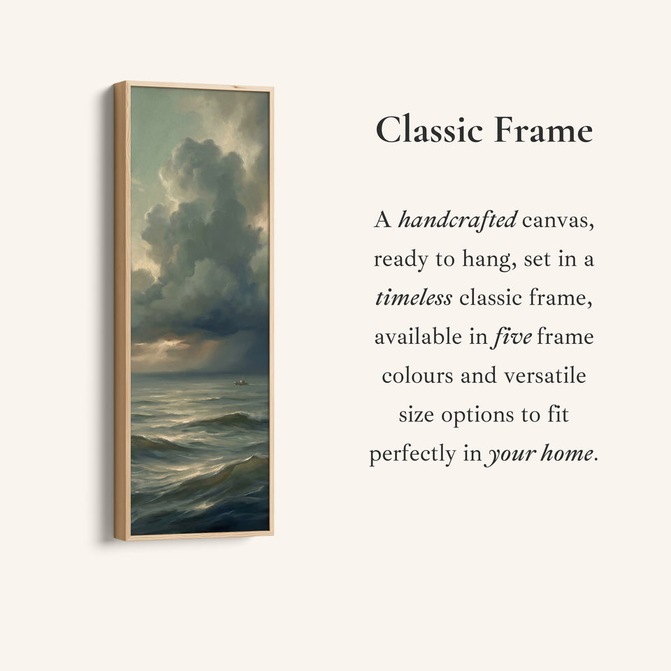 Storm Clouds Wide Framed Canvas Statement Wall Decor Office