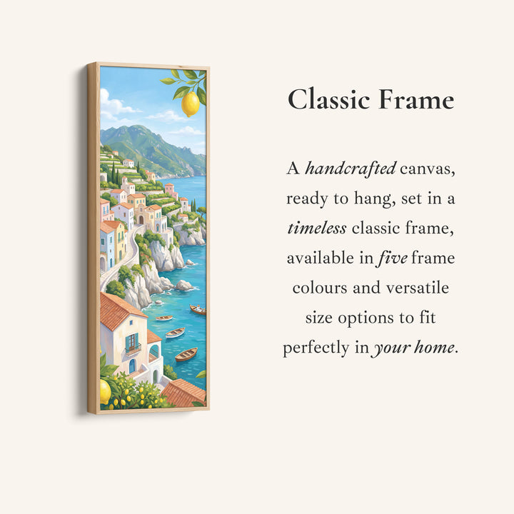 Coastal Village Vertical Wall Art Panoramic Canvas Print Kitchen