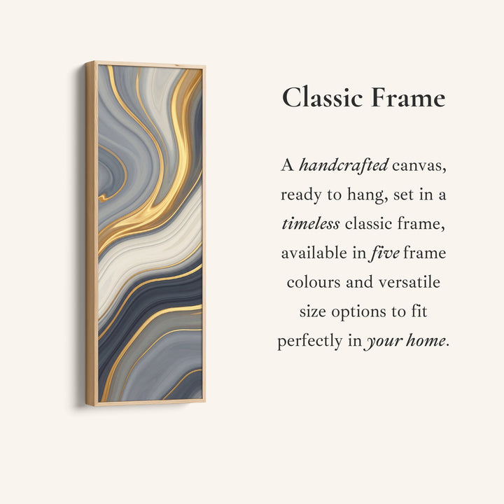 Abstract Gold Waves Above Soft Wall Art Extra Wide Canvas Office