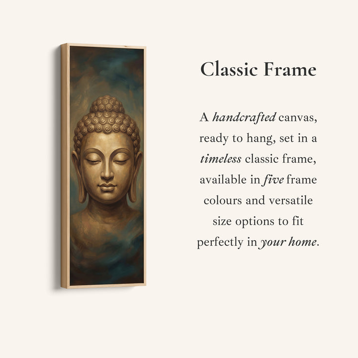 Above Bed Wall Art Buddha Frontal Portrait Canvas Bedroom
