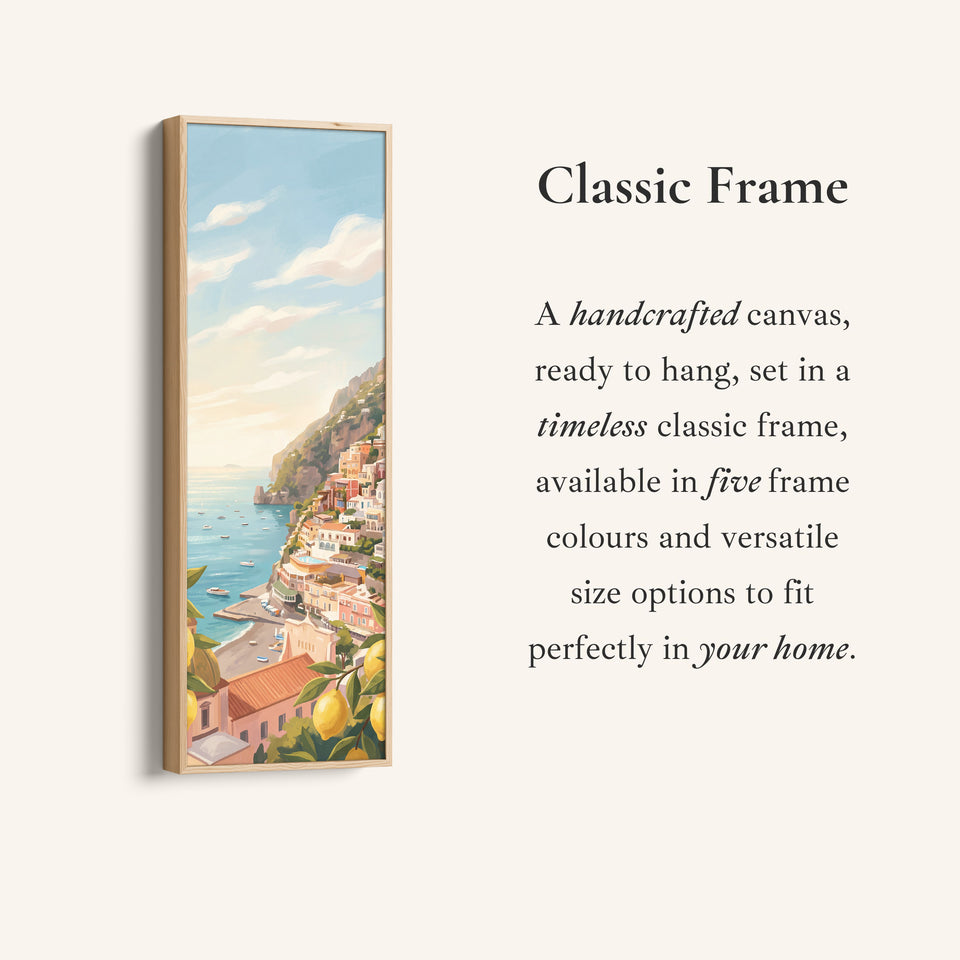 Coastal Village Vertical Wall Art Mediterranean Canvas Kitchen