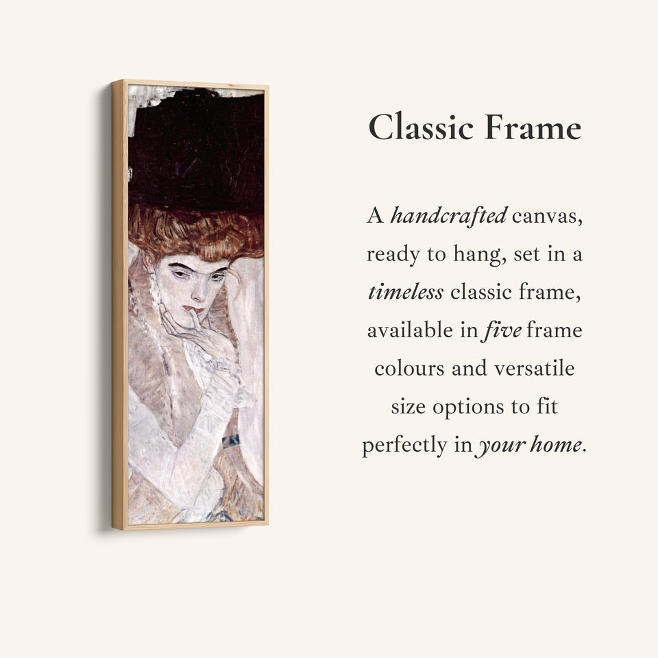 Gustav Klimt Narrow Wall Art Portrait Of Hermine Gallia For Living Room