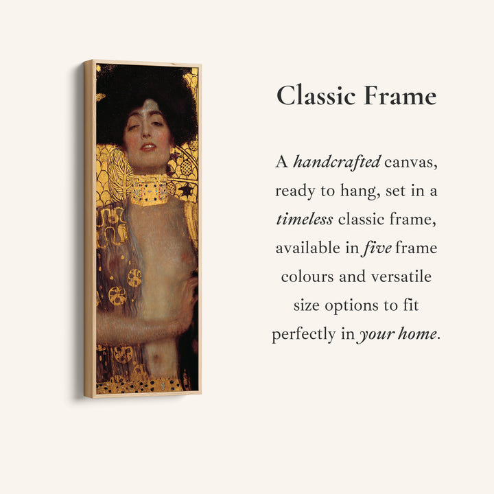 Gustav Klimt Tall Wall Art Judith Portrait With Gold Background For Office