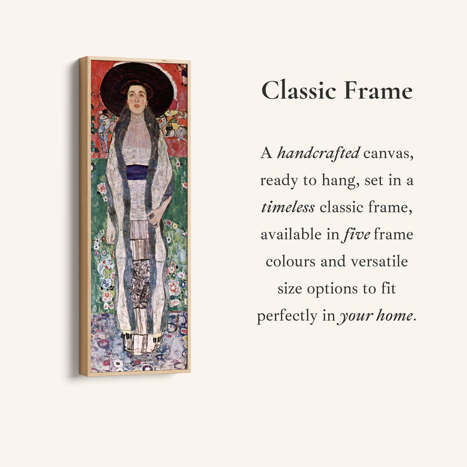 Gustav Klimt Tall Narrow Canvas Portrait Of Emilie Floge For Hallway