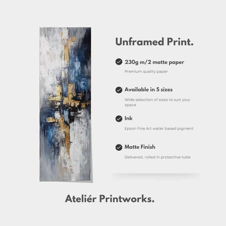 Modern Abstract Vertical Thin Large Wall Art Canvas - V0066