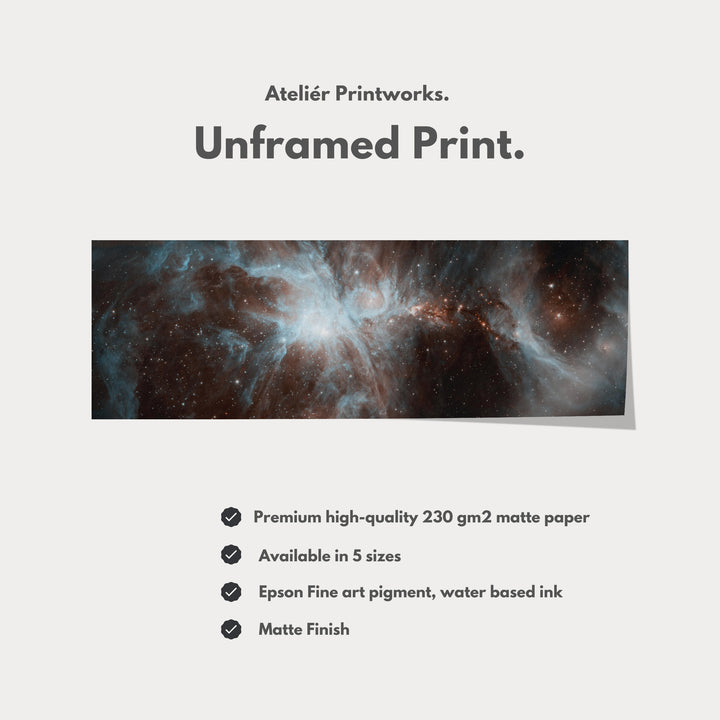 Large Framed Long Horizontal Canvas Hubble Nebula NASA Wall Art - H0383