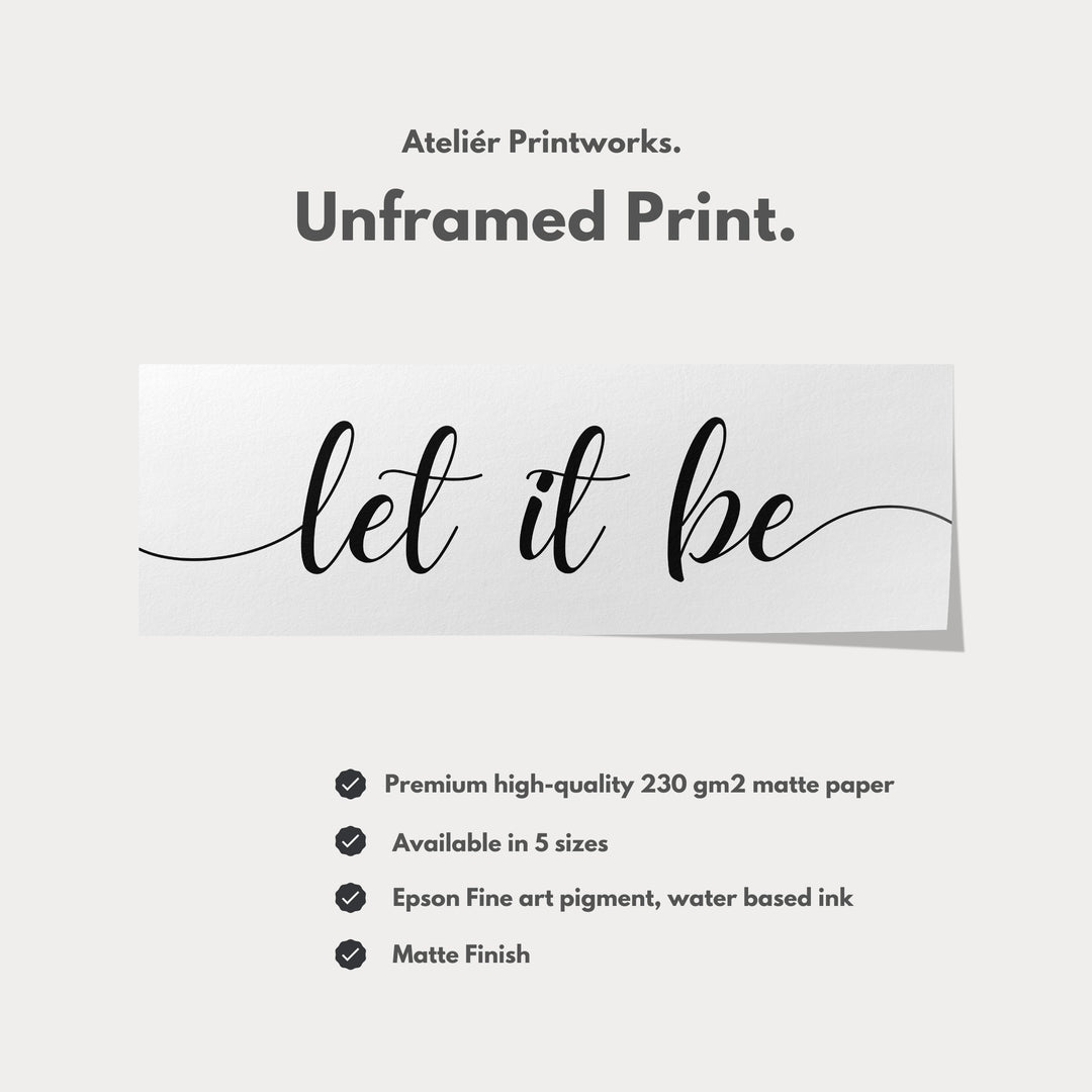 Guest Room Above Bed Wall Decor 'Let It Be' - H0313