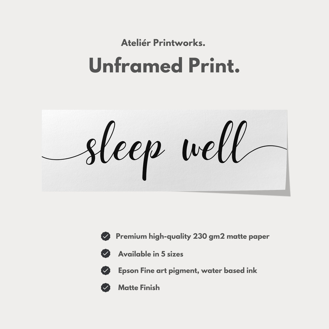 Master Bedroom Above Bed Wall Art - Sleep Well - H0321
