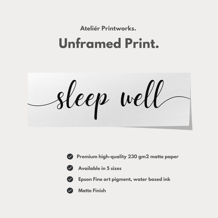 Master Bedroom Above Bed Wall Art - Sleep Well - H0321