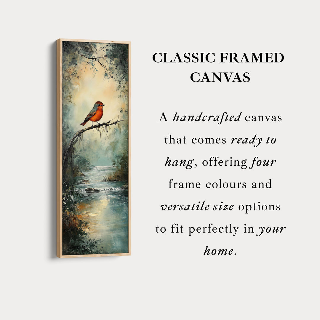 Vintage Watercolour Bird Vertical Wall Art