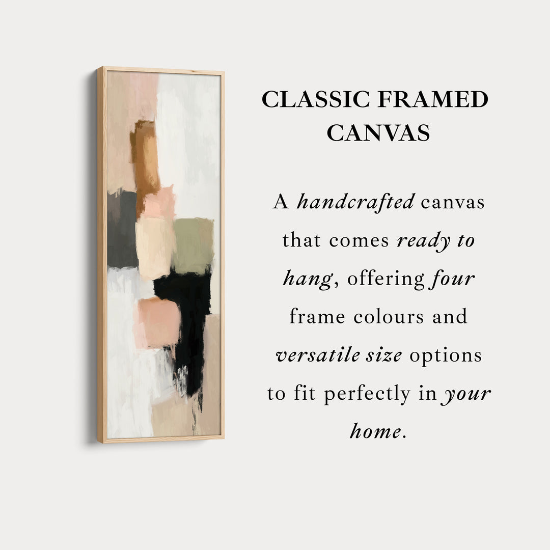 Minimalist Neutral Beige Abstract Vertical Wall Decor