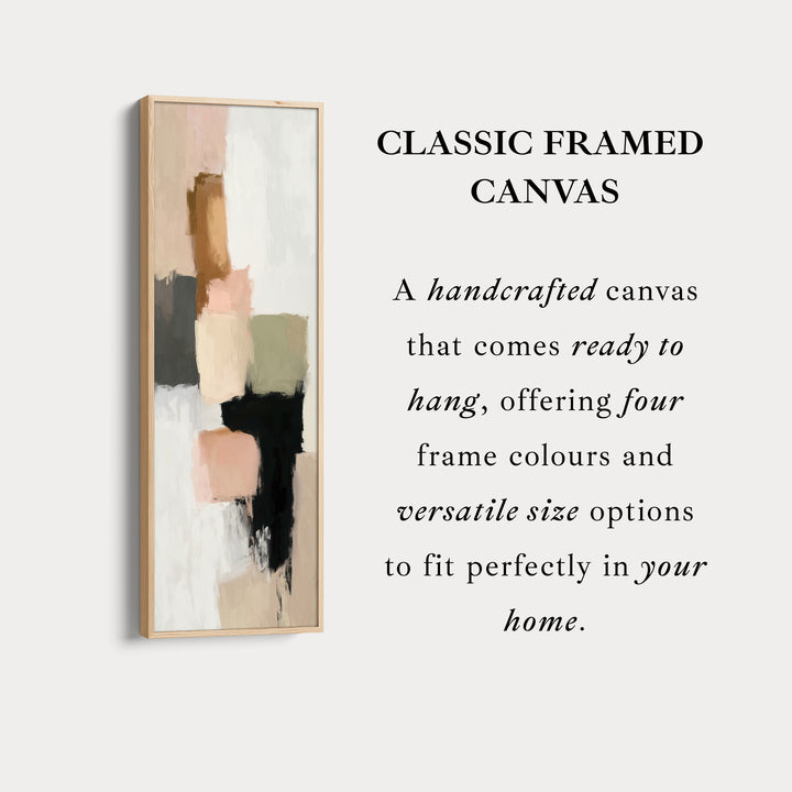 Minimalist Neutral Beige Abstract Vertical Wall Decor