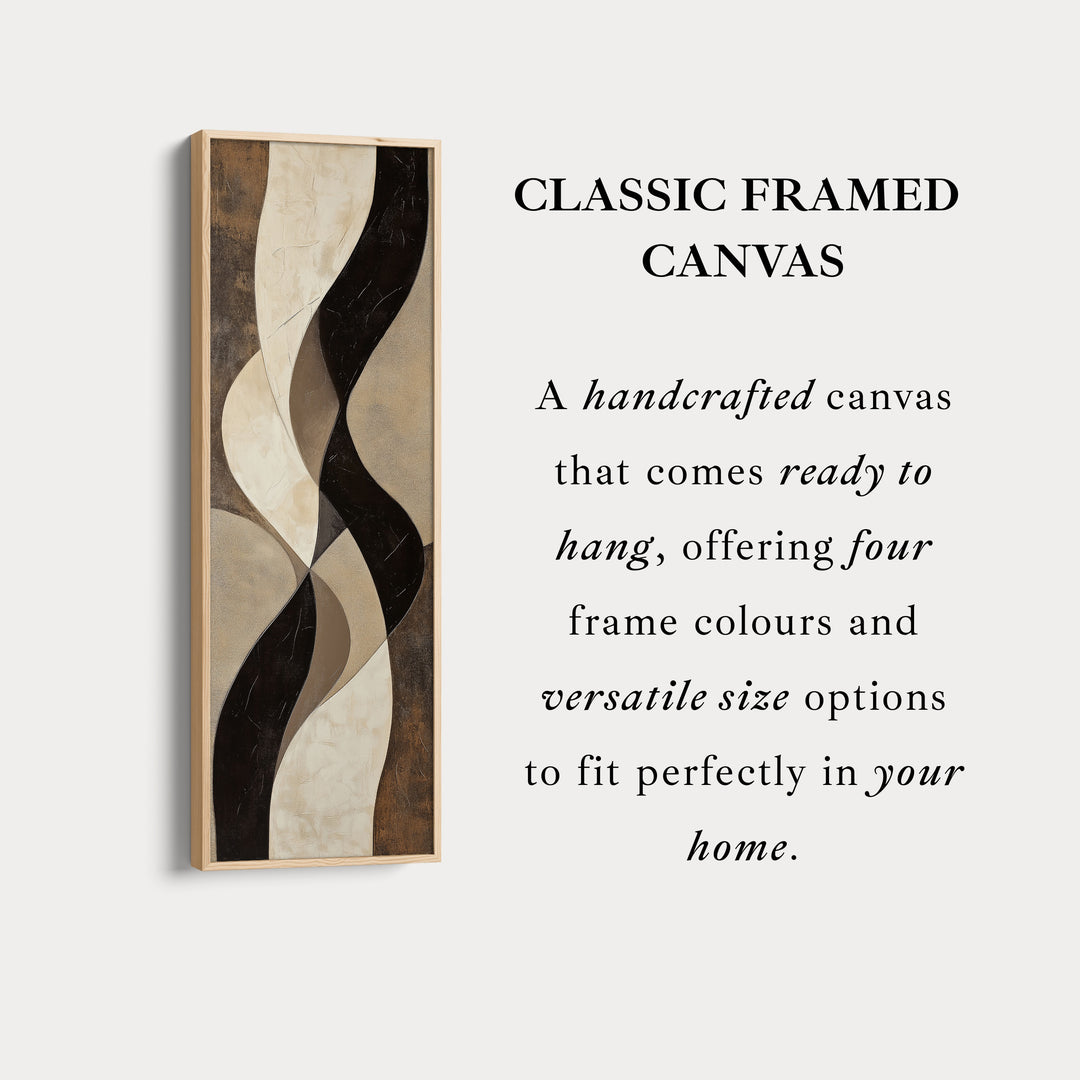 Minimalist Abstract Curves and Textures Long Vertical Wall Art