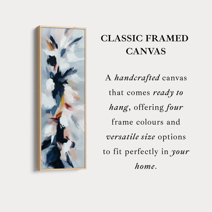 Large Narrow Canvas Abstract Floral Vertical Wall Art