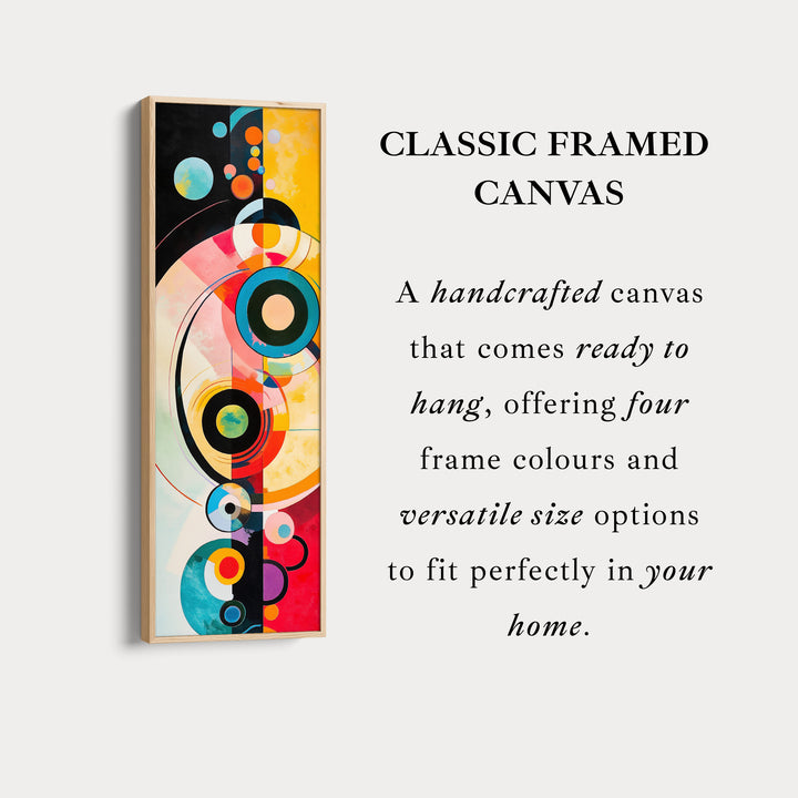 Long Narrow Colourful Abstract Circles Wall Art