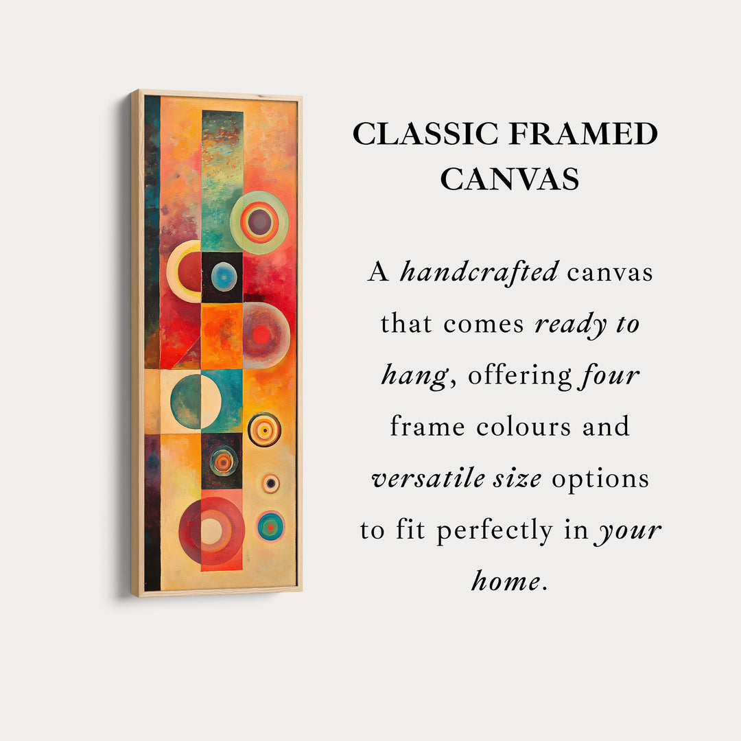 Abstract Circles and Lines Vertical Long Wall Art