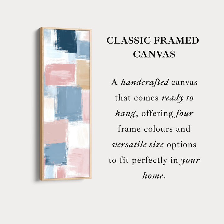 Tall Vertical Pastel Color Block Abstract Long Narrow Wall Art