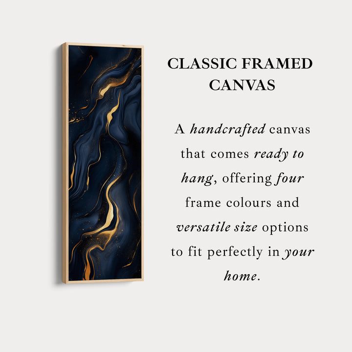 Gold Marble Abstract Long Vertical Wall Decor