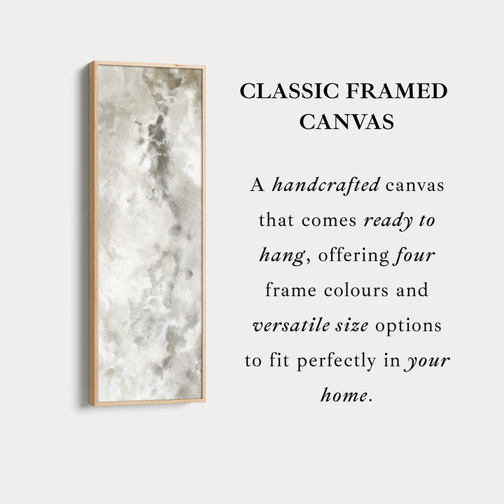 Large Long Narrow Canvas Wall Art - Beige & Grey