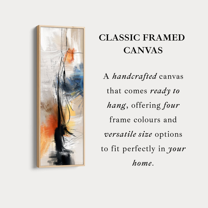 Vertical Large Canvas Wall Art Long Narrow Colourful Abstract