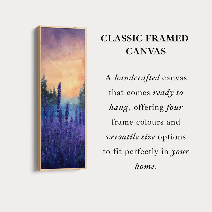 Large Frame Wall Decor - Lavender Long Narrow Vertical Wall Art