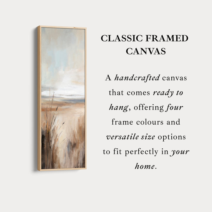 Beige Abstract Large Canvas Wall Decor - Vertical Long Narrow Wall Art