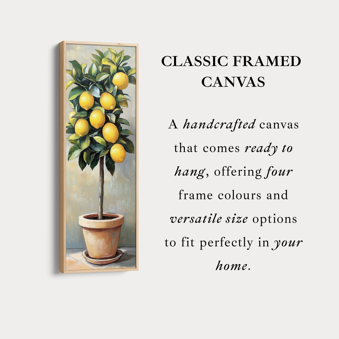 Narrow Kitchen Lemon Tree Tall Wall Art Large Framed Picture